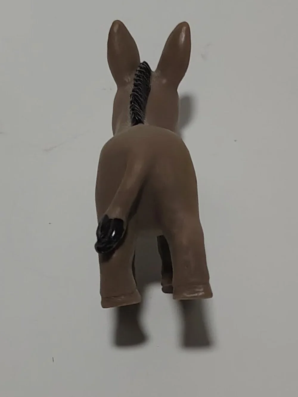 Vintage 2005 Donkey Rubber Figure Bath Toy Farm Animal Brown Kids Toy